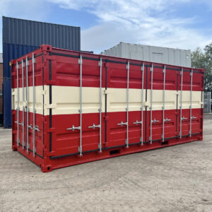 1 trip – used 20ft HC storage container with side openings.